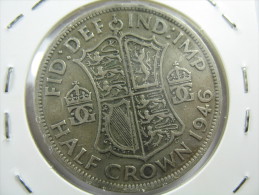 UK GREAT BRITAIN ENGLAND 1/2 HALF CROWN  1946  SILVER 500 LOT 26 NUM 21 - K. 1/2 Crown