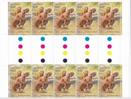 Australia 2013 Age Of Dinosaurs 60c Serendipaceratops Gutter Block Of 10 - Ungebraucht