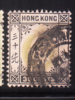 Hong Kong 1903 - 1911 King Edward VII 30c Used - Usati