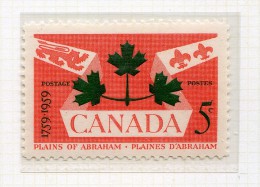 Canada  *    N° 315 -  Bicentenaire De La Bataille Des Plaines D' Abraham Du Québec  . - Unused Stamps