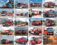 A04386 China Phone Cards Fire Engine Puzzle 80pcs - Pompieri