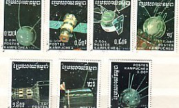 KAMPUCHEA    1987  COSMOS   7v.-used - Kampuchea