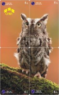 O03184 China Phone Cards Owl Puzzle 48pcs - Eulenvögel