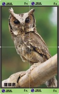 O03196 China Phone Cards Owl Puzzle 60pcs - Owls