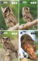 O03198 China Phone Cards Owl 24pcs - Eulenvögel