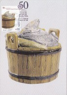 TUREEN IN FORM OF BARREL WITH FISHES, CERAMICS, CM, MAXICARD, CARTES MAXIMUM, 2003, PORTUGAL - Tarjetas – Máximo