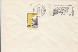 DACIAN KING BUREBISTA, DACIAN STATE ANNIVERSARY, STAMP AND SPECIAL POSTMARK ON COVER, 1980, ROMANIA - Covers & Documents