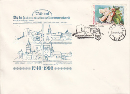 TOWNS ANNIVERSARIES, FELDIOARA, PREJMER, SINPETRU, HARMAN, SPECIAL COVER, 1990, ROMANIA - Lettres & Documents