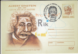 ALBERT EINSTEIN, SCIENTIST, COVER STATIONERY, ENTIER POSTAL, 2005, ROMANIA - Albert Einstein