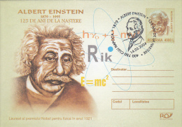 ALBERT EINSTEIN, SCIENTIST, COVER STATIONERY, ENTIER POSTAL, 2004, ROMANIA - Albert Einstein