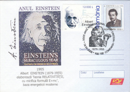 ALBERT EINSTEIN, SCIENTIST, COVER STATIONERY, ENTIER POSTAL, 2005, ROMANIA - Albert Einstein