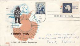 ANTARCTIC TREATY, EXPLORER, COVER FDC, 1971, USA - Antarktisvertrag