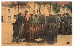 Delcampe - Paysans Dans Une Foire - Aubenas