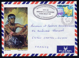 Visite Du Président De La République Juillet 1979 Cachet Nouméa 17/7/1979 - Briefe U. Dokumente