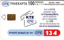 Telefonkarte Griechenland Chip OTE 1998   4110 - Griechenland