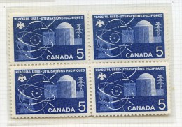 Canada  **  N° 373 -    Energie Atomique  .bloc De 4 - Unused Stamps