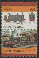 Tuvalu Niutao 1985 Mi 53-54 ** 1F 0-6-0T (1880), British / U.K. / Lokomotive - Eisenbahnen