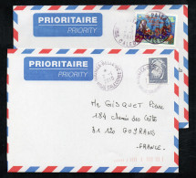 Cagou Et Joyeux Noel   N°976 Et 1118 Cachet Nouméa Belle Vie Et Paita - Briefe U. Dokumente