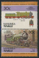 Tuvalu Nanumea1984 Mi 5-6 ** Locomotive Class C1 4-4-2 (1902) Great Britain / Lokomotive - Trains