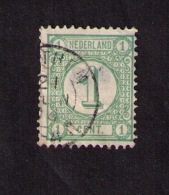 Timbre Oblitéré Pays-Bas, Timbre D´impression,  1 C., 1876 - Gebraucht