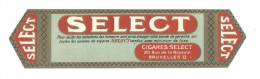 Etiquette Boite à Cigares Sélect    6 X 24 Cm - Etichette