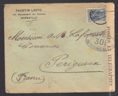 GRECE 1914/1918 Usages Courants Obl. S/enveloppe Censure Militaire Française - Cartas & Documentos