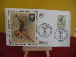 FDC- Jeux Olympiques D´Hiver 1968 - 38 Grenoble - 27.1.1968 - 1er Jour, - Winter 1968: Grenoble