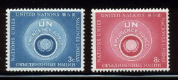 UN New York 1957 Michel 57-58 Type II, MNH (**) - Unused Stamps
