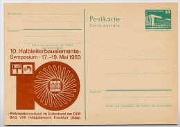 DDR P84-14-83 C25 Postkarte Zudruck HALBLEITERBAUELEMENTE Frankfurt/Oder 1983 - Privatpostkarten - Ungebraucht