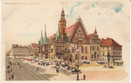 Breslau Germany (Wroclaw Poland Now), Artist Image Rathhaus Ostseite C1890s/1900s Vintage Postcard - Ostpreussen