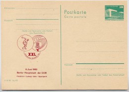 DDR P84-23-83 C30 Postkarte Zudruck OLYMPISCHER TAG Berlin 1983 - Privatpostkarten - Ungebraucht