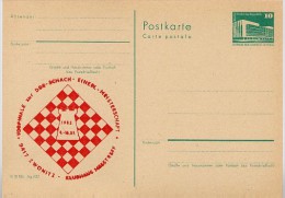 DDR P84-28a-83 C36-a Postkarte VORFINALE SCHACH Zwönitz 1983 - Cartes Postales Privées - Neuves