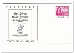 Noorwegen, Postcard Unused - Ganzsachen