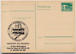 DDR P84-38-83 C44 Postkarte Zudruck ZEMENTWERKE BETRIEBSZEITUNG Rüdersdorf 1983 - Cartes Postales Privées - Neuves