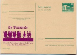 DDR P84-46-83 C52 Postkarte Zudruck BERGPARADE Schwarzenberg 1983 - Privatpostkarten - Ungebraucht