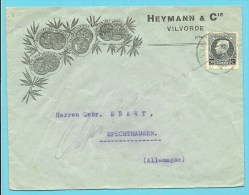 211  Op Brief Met Stempel VILVOORDE Met Geillustreerde Hoofding HEYMANN / VILVORDE - 1921-1925 Piccolo Montenez