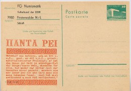 DDR P84-5a-84 C62-a Postkarte Zudruck HERAKLIT Finsterwalde 1984 - Cartes Postales Privées - Neuves