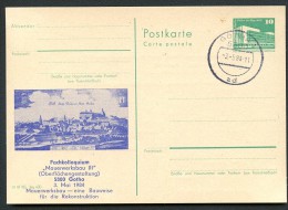 DDR P84-9-84 C65 Postkarte Zudruck MAUERWERKSBAU Gotha 1984 - Cartes Postales Privées - Oblitérées