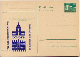 DDR P84-7-84 C67 Postkarte Zudruck ICOMOS Rostock 1984 - Cartes Postales Privées - Neuves