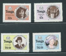 Tonga 1985 Girl Guides Anniversary Queen Mother Birthday Set 4 Self Adhesives MNH - Tonga (1970-...)