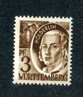 7279  Wurttemburg 1947  ~ Michel #2yII ( Cat.€1. )  M*- Offers Welcome! - Andere & Zonder Classificatie