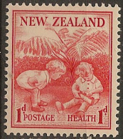 NZ 1938 1d+1d Health Play SG 610 HM #BE243 - Unused Stamps