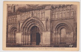 THOUARS - N° 80 - FACADE DE L' EGLISE ST MEDARD - Thouars