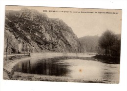 Cp , 22 , GOUAREC , Les Gorgesdu Canal Au Bonnet Rouge , La Ligne Du Chemin De Fer , Vierge - Gouarec