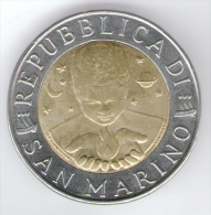 SAN MARINO 500 LIRE 1996  BIMETALLICA - San Marino