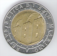 SAN MARINO 500 LIRE 1992 BIMETALLICA - San Marino