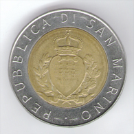 SAN MARINO 500 LIRE 1987 BIMETALLICA - Saint-Marin