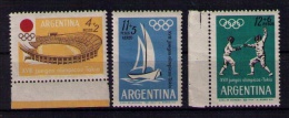 ARGENTINA 1964 - JUEGOS OLIMPICOS DE TOKIO - YVERT Nº 689-690 + AEREO Nº 99 - Ongebruikt
