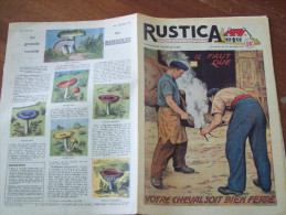 N°13 RUSTICA 26 Mars 1950 LE JOURNAL UNIVERSEL DE LA CAMPAGNE Il Faut Que Votre Cheval Soit Bien Ferré...COQ - Animali