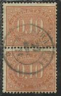 ITALIA REGNO ITALY KINGDOM  1869 SEGNATASSE TAXES DUE TASSE CENTESIMI 10 COPPIA TIMBRATO PAIR USED - Taxe